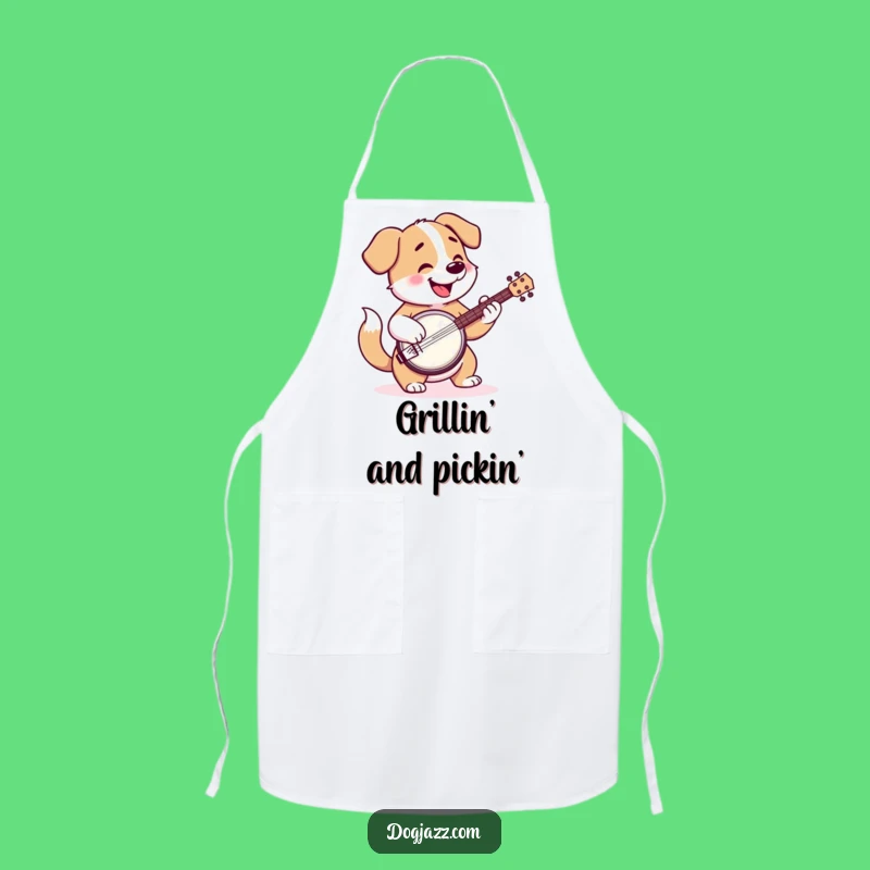 Funny Banjo Dog Apron - Hilarious Kitchen Wear for Musical Foodies