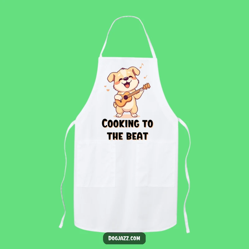 Funny Dog Chef Apron: Cool Jazz Player Kitchen Gift