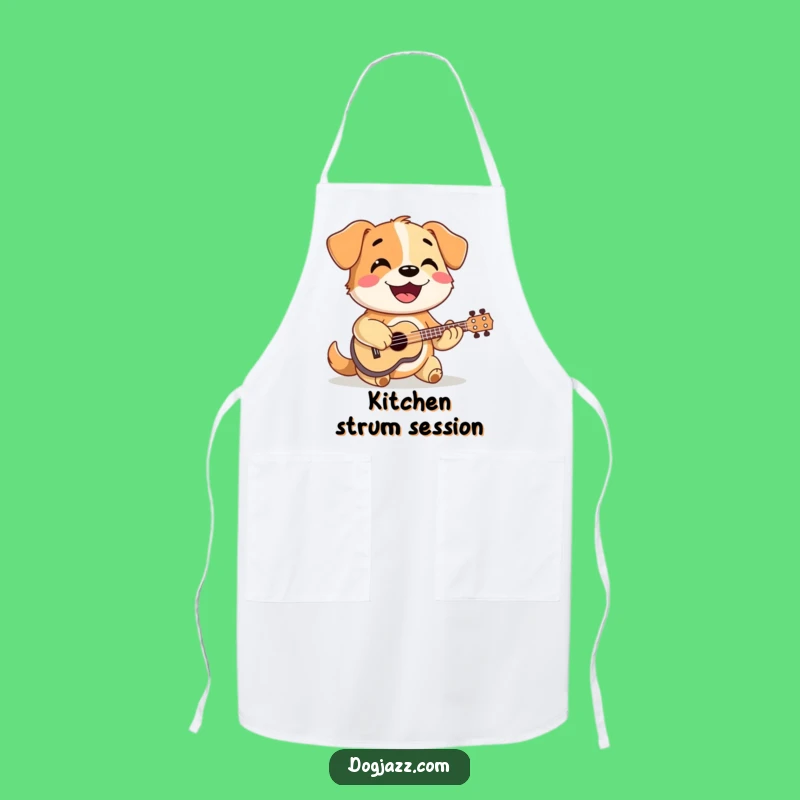 Funny Dog Ukulele Apron: Cook Up Smiles with a Musical Kitchen Companion