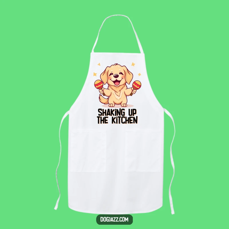 Funny Golden Retriever Maraca Apron - Kitchen Fun for Dog Lovers!