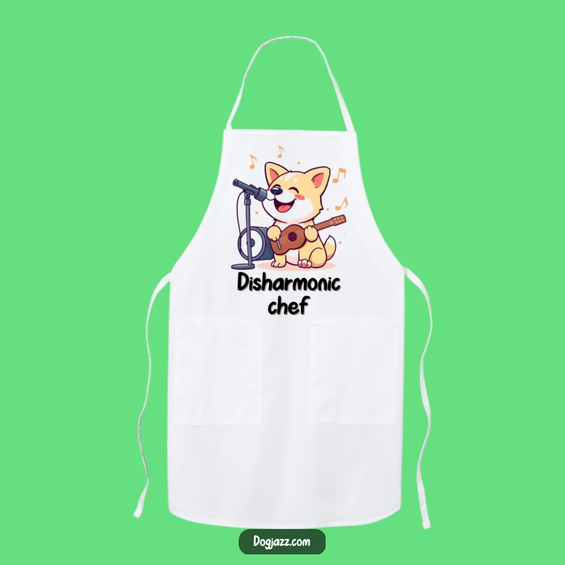 Funny Singing Dog Apron: Jazzy Kitchen Wear for Music Enthusiasts Gift
