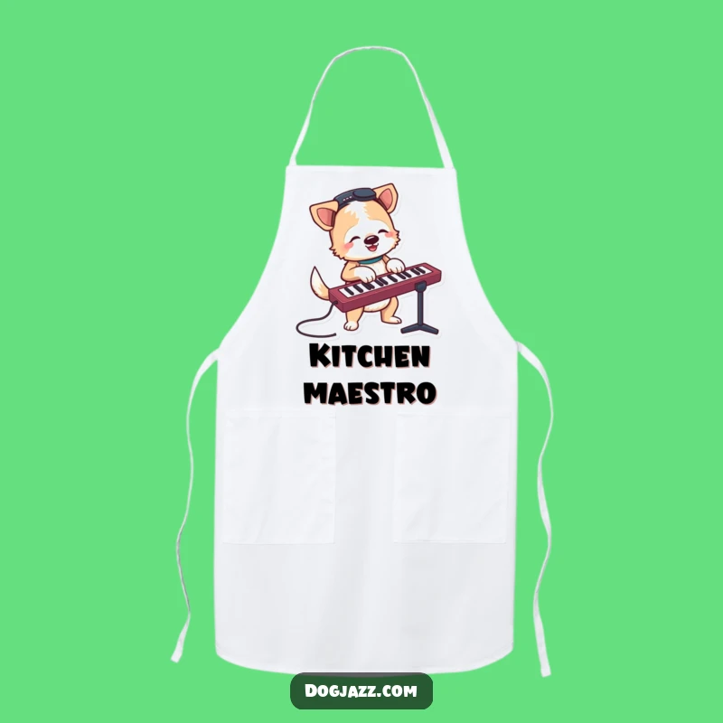 Funny Terrier Keyboard Apron - Compose Your Meals with this Musical Pup!