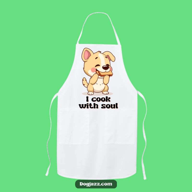 Funny Dog Harmonica Apron: Chef's Kitchen Wear for Musical Cooks