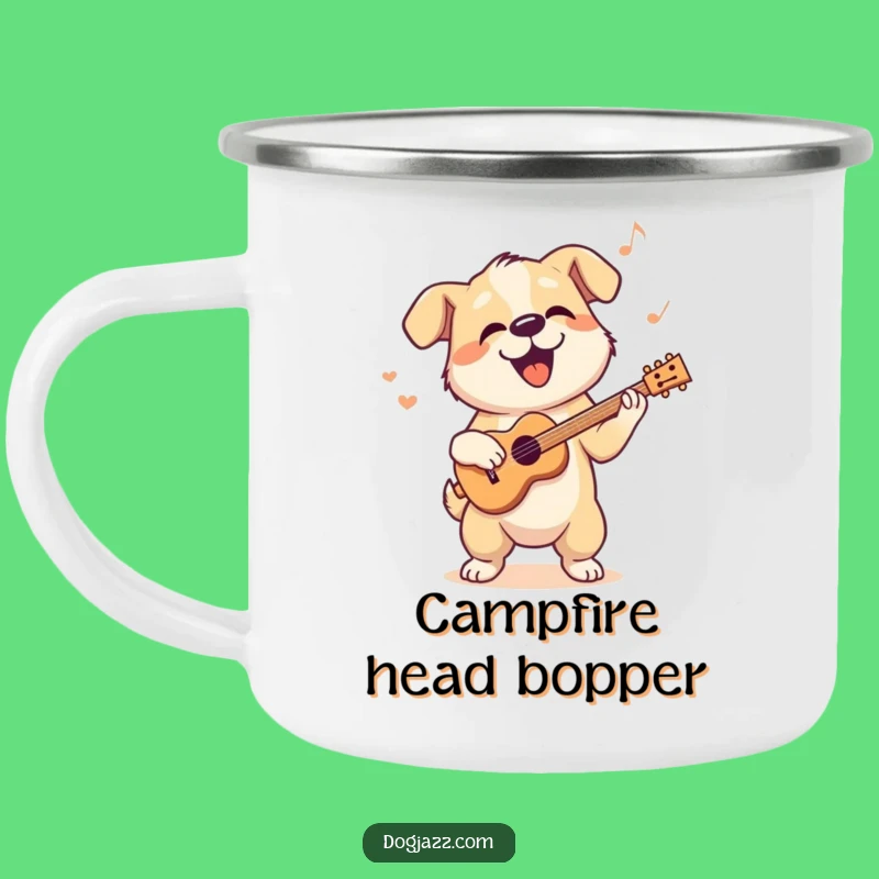Funny Dog Camp Mug: Cool Jazz Rhythm Outdoor Gift