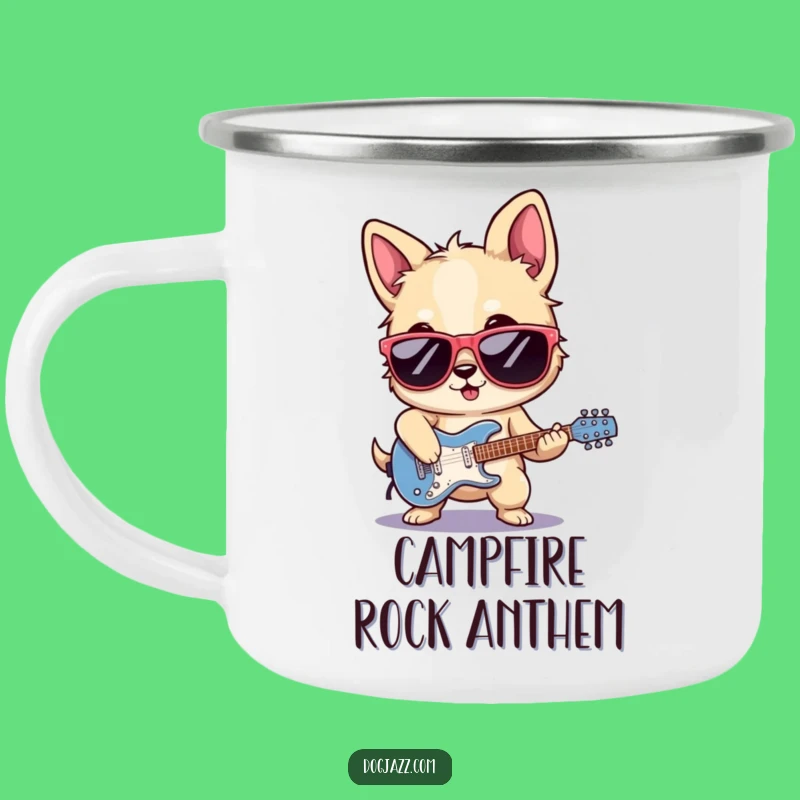Funny Rocker Dog Camping Mug - Your Campfire Rock Companion