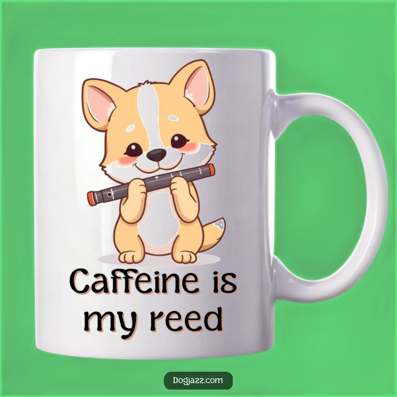 Funny Dog Clarinet Player Mug: A Sophisticated Canine's Musical Gift for Wind Instrument Lovers
