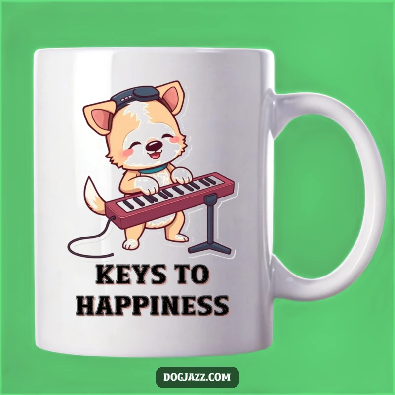 Funny Terrier Keyboard Mug - Musical Dog Gift for Keyboard Warriors!