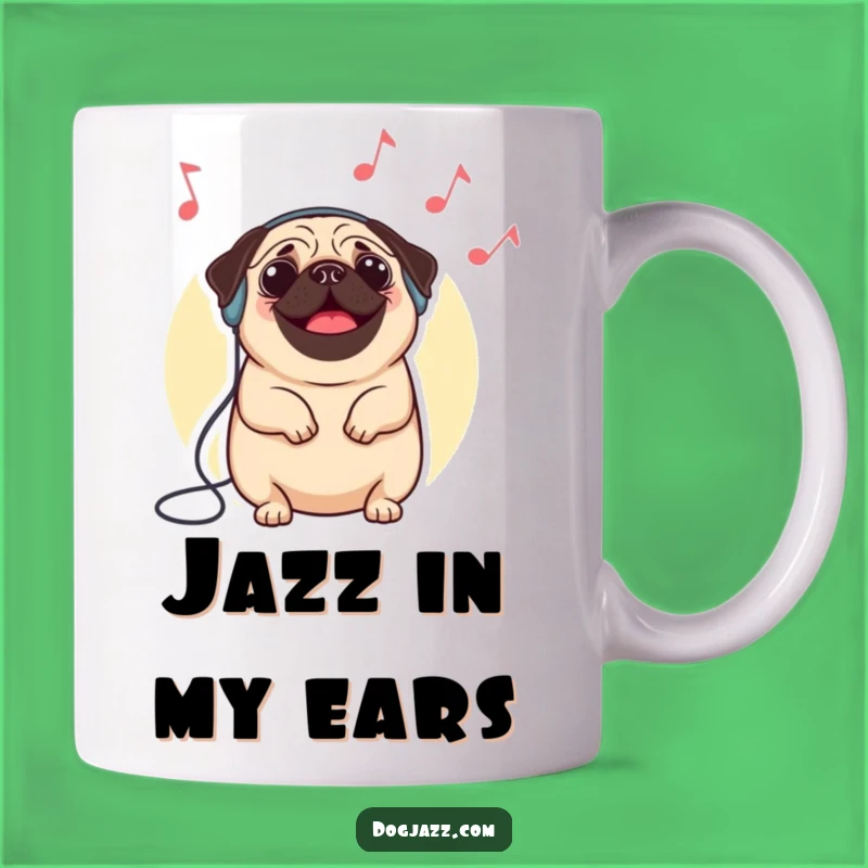 Funny Pug Jazz Vibes Mug: Nod Along to this Hilarious Dog Design