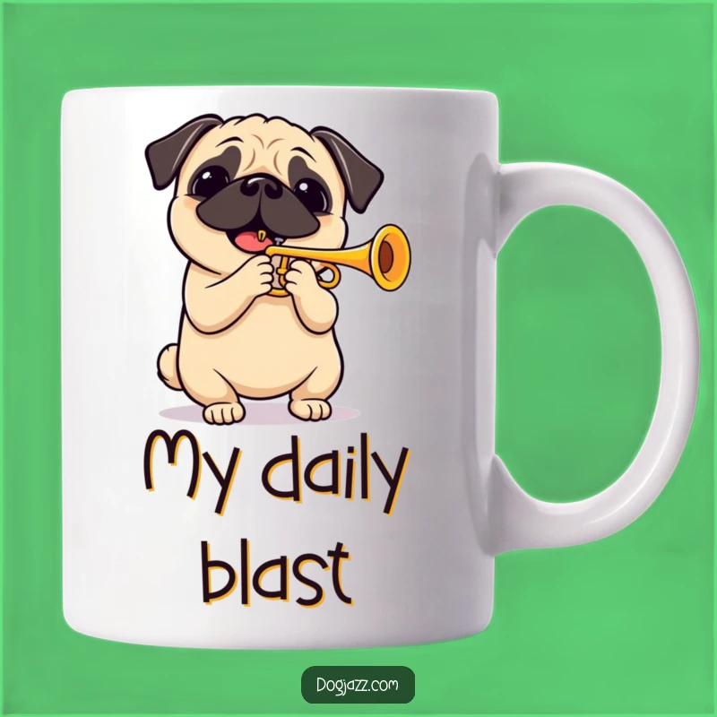 Funny Pug Trumpet Solo Mug: A Joyful, Musical Dog Lover Gift