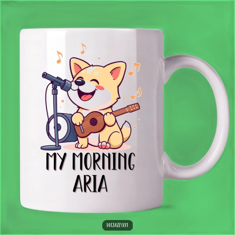 Funny Singing Dog Mug: Joyful Jazzy Tune Gift for Music Lovers