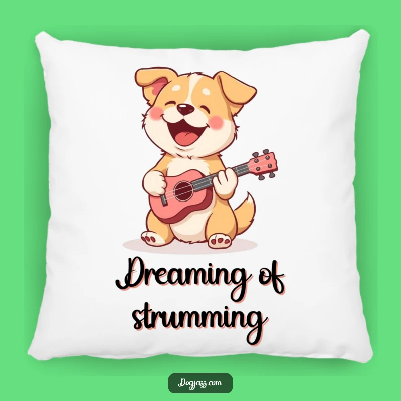Cozy Ukulele Dog Pillow; Snuggle Up With Musical Comfort and This Funny Gift