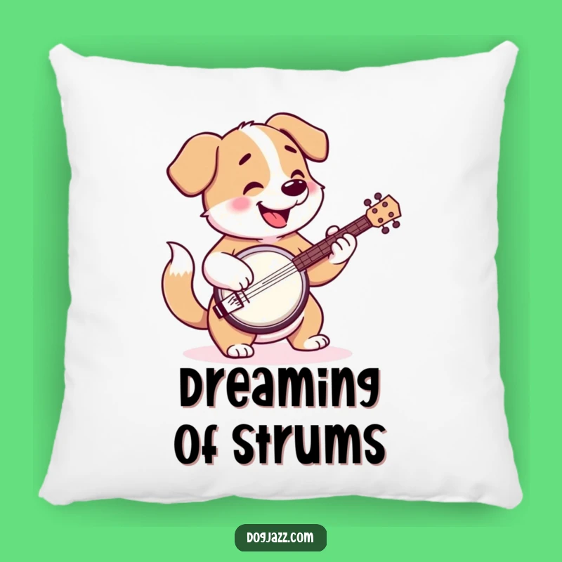 Funny Banjo Dog Pillow - Cozy Comfort with a Hilarious Canine Serenade