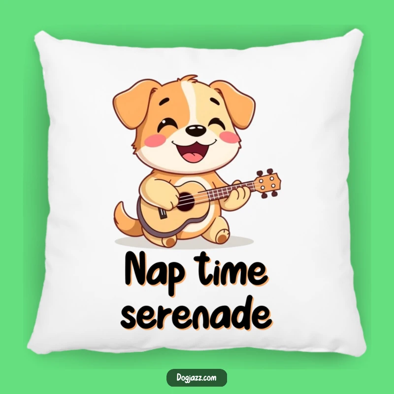Funny Dog Ukulele Pillow: Plush Comfort for Music Lovers and Dog Fans