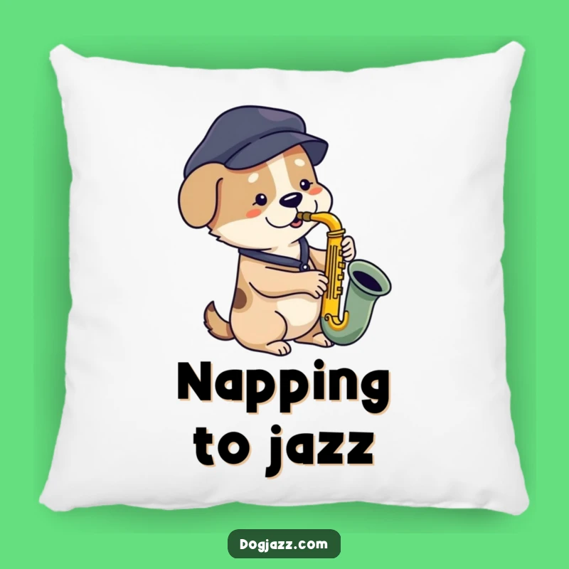 Funny Dog Saxophone Pillow: Cozy Jazz Comfort, a Cute Funny Gift