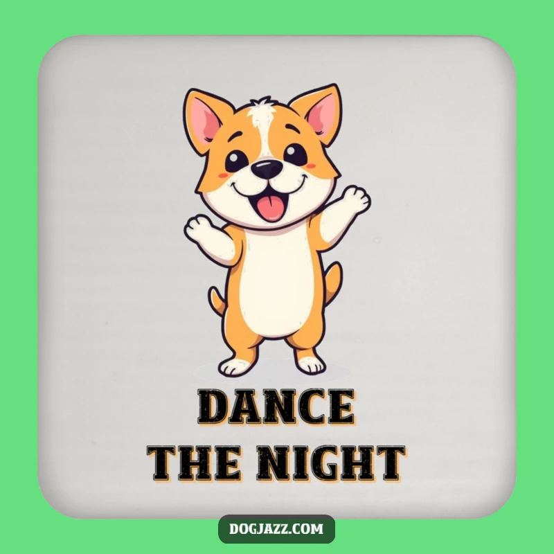 Funny Jazzy Dancer Dog Coaster: Cool Dance Surface Protection Gift
