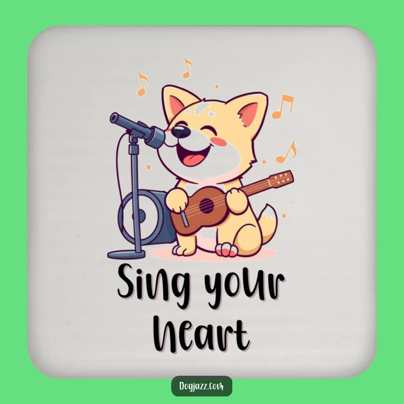 Funny Singing Dog Coaster: Jazzy Surface Protection Musical Gift