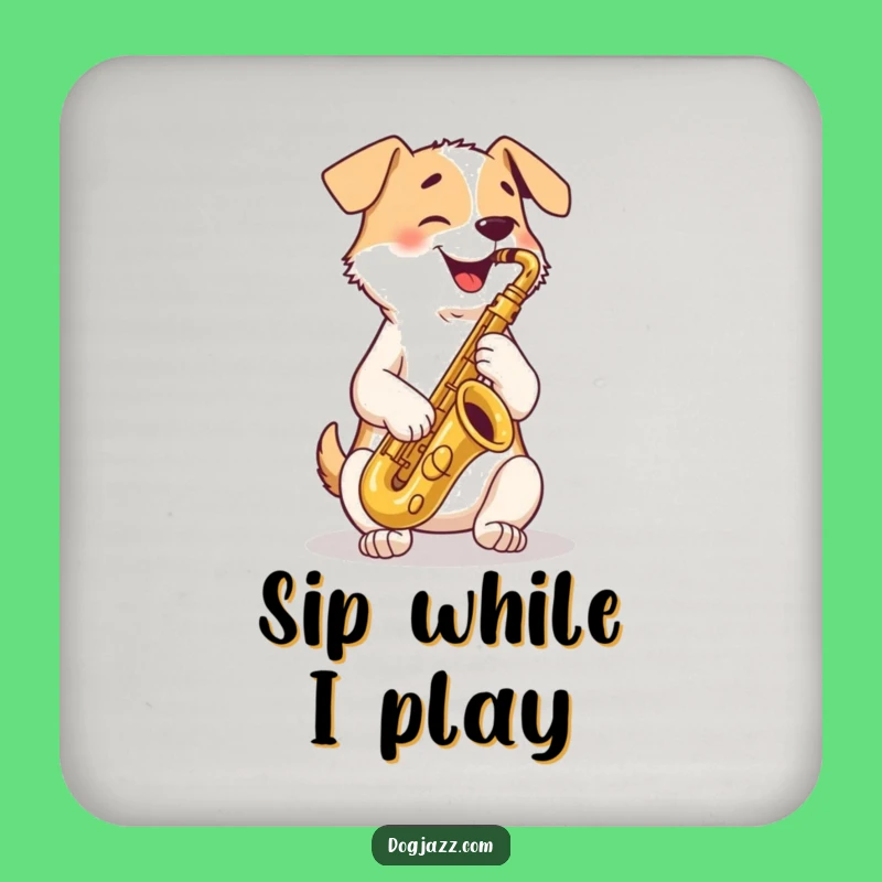 Funny Dog Sax Coaster: Hilarious Gift to Protect Surfaces