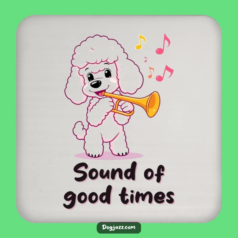 Funny Poodle Trumpet Coasters: Protect Surfaces with Musical Elegance