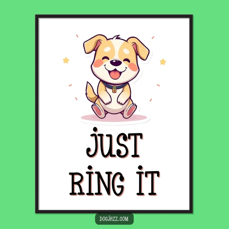 Funny Triangle Dog Poster - Hilarious Wall Art for Music Rooms and Dog Lover Homes