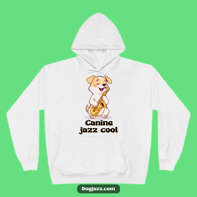 Funny Dog Saxophonist Hoodie: Cozy & Hilarious Gift for Music Fans