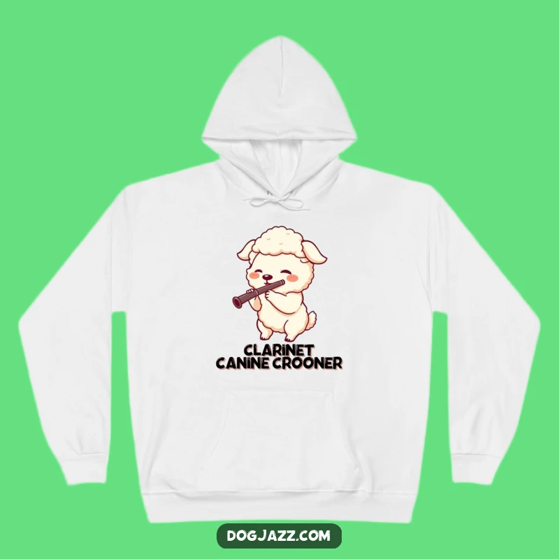 Cozy Funny Sheepdog Clarinet Hoodie: Stay Warm with Musical Vibes