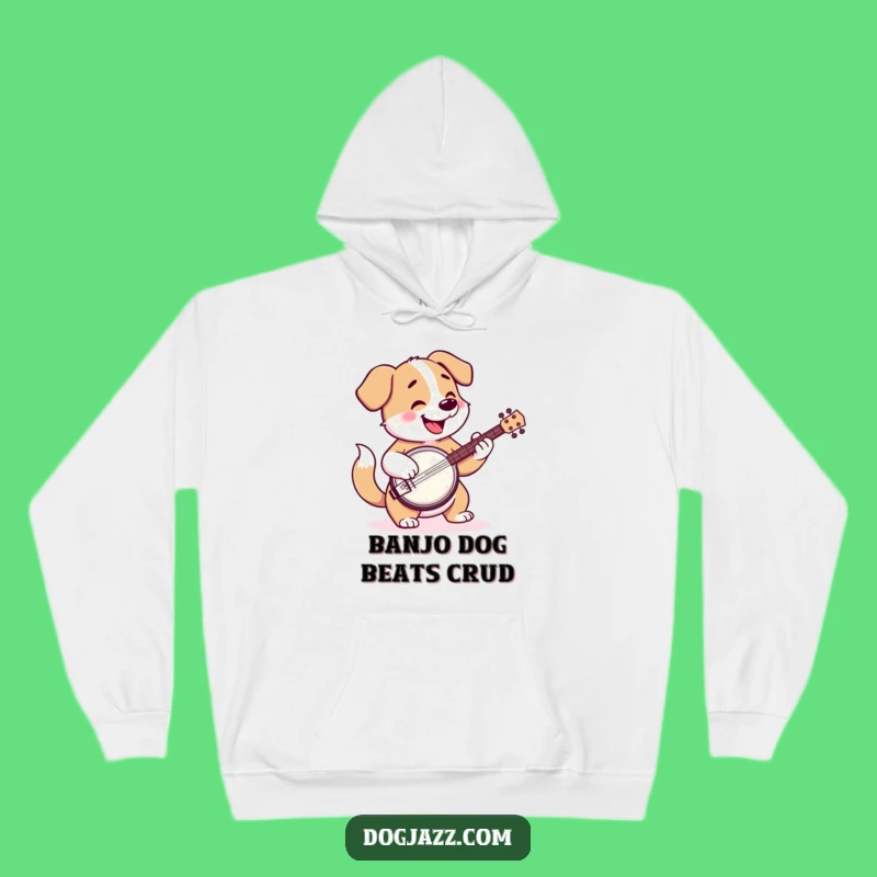 Funny Banjo Dog Hoodie - Cozy Comfort with a Hilarious Canine Melody