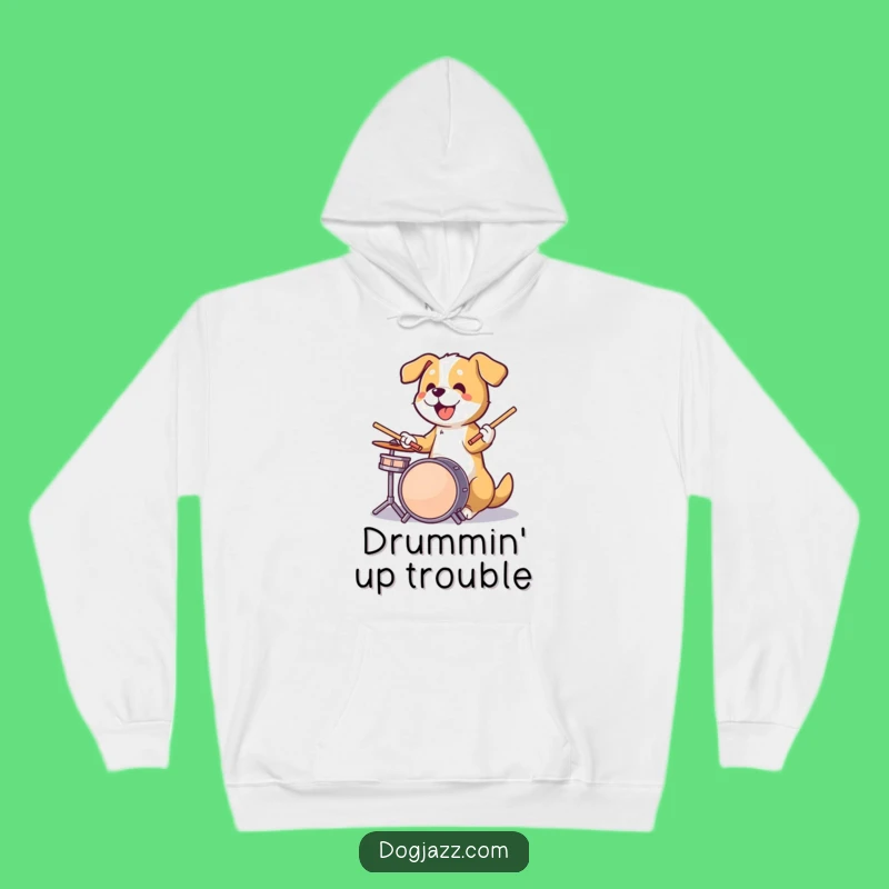 Funny Dog Drummer Hoodie: Cozy Up with Your Favorite Beat-Keeper