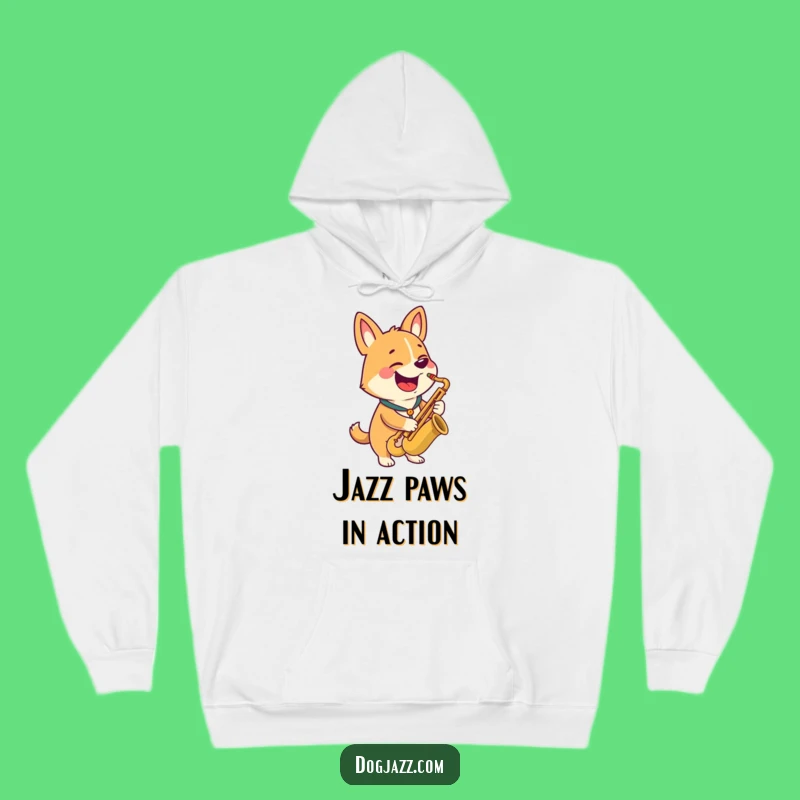 Funny Dog Jazz Hoodie: Cozy Happy Pooch Saxophone Warm Gift