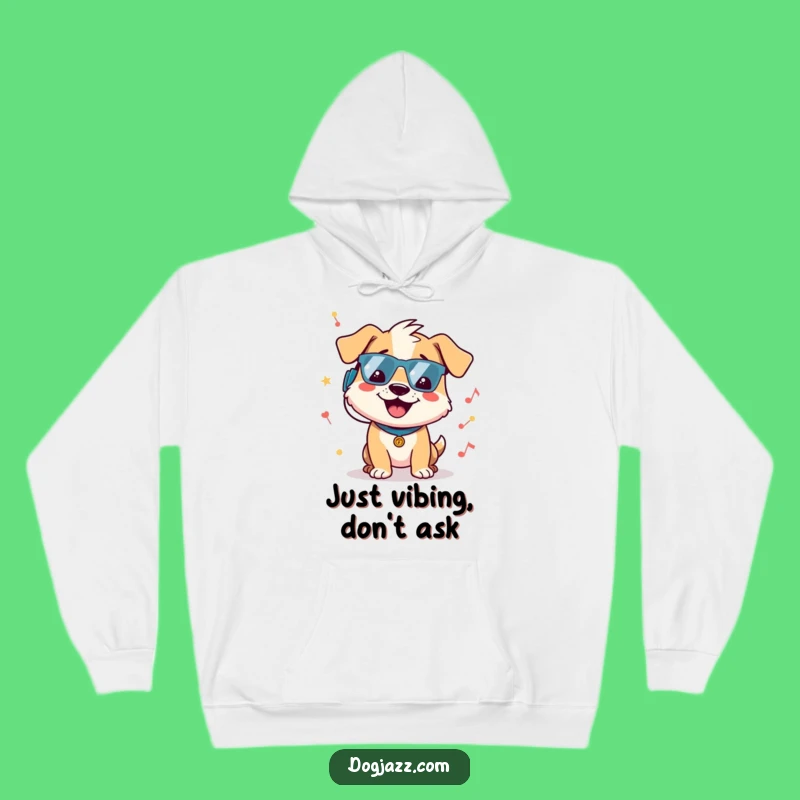 Funny Dog Music Hoodie - Warm & Cozy Cheerful Character Grooving, Perfect Chill Gift!