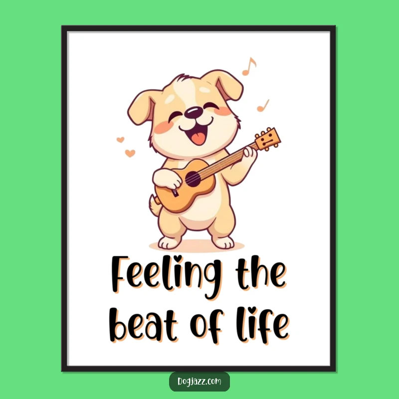 Free Printable Wall Art: Dog's Cool Jazz Head Bob Humorous Downloadable Art