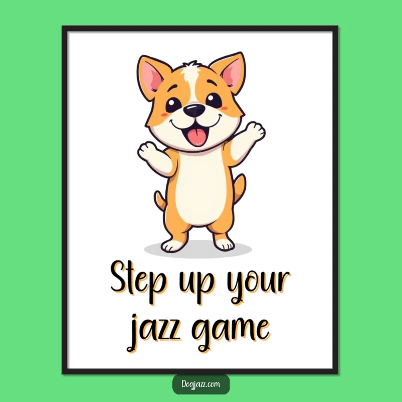 Free Printable Wall Art: Jazzy Dancer Dog Funny Downloadable Art Decor