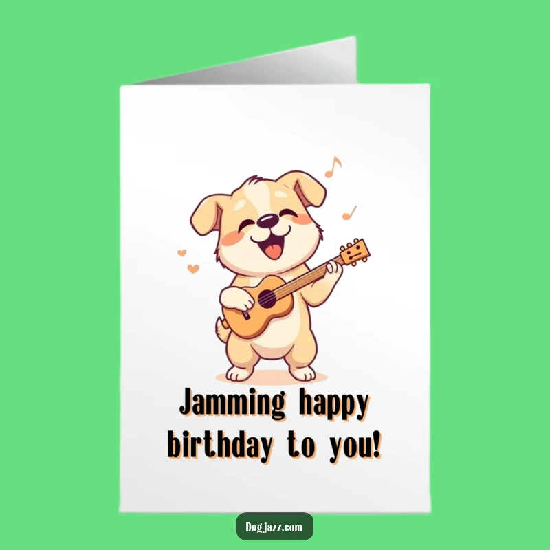 Free Printable Birthday Card: Dog's Jazz Head Bob DIY Humor Downloadable Gift