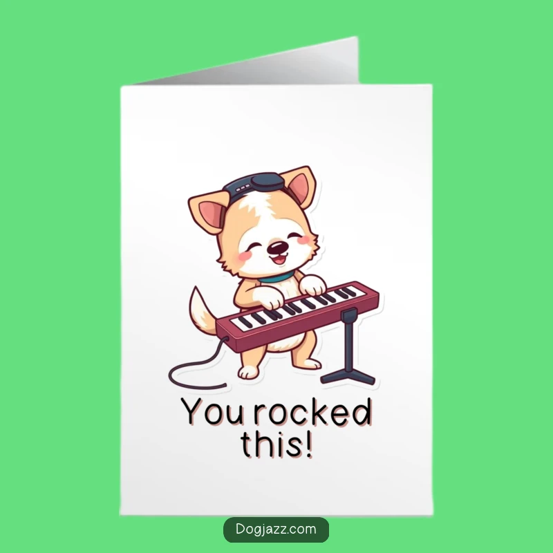 Free Printable Congrats Card: Keyboard Dog, Awesome Downloadable Success Gift!