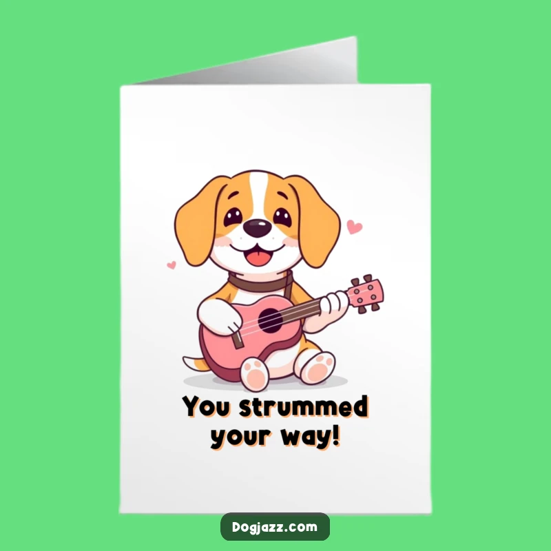 Free Printable Congrats Card: Beagle Serenade, Musical Achievement Download