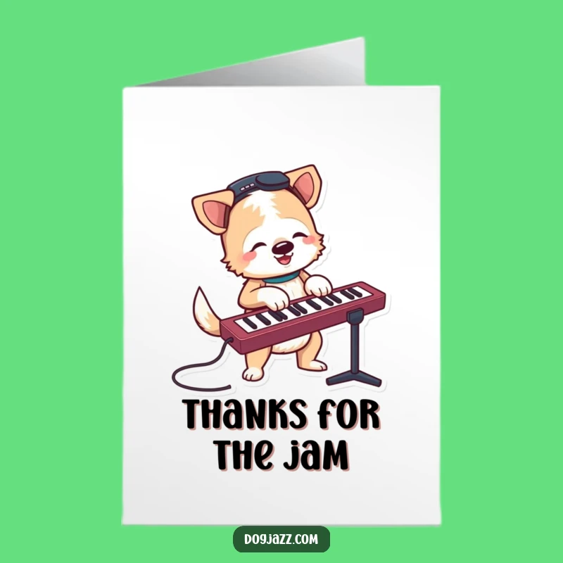 Free Printable Thank You Card: Keyboard Dog, Grateful Downloadable Gift!
