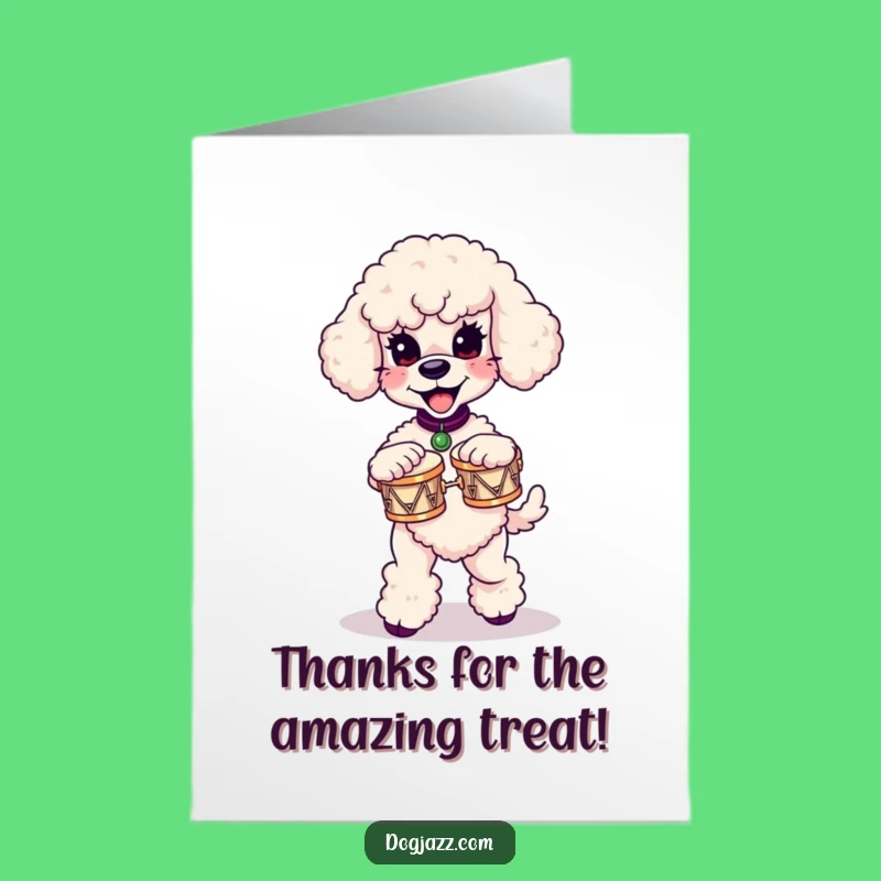 Free Printable Thank You Card: Musical Poodle, Express Gratitude Hilariously!