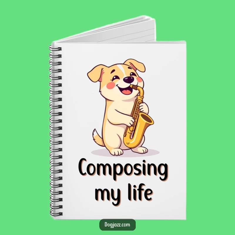 Funny Saxophone Dog Notebook: Jot Down Ideas with Canine Cool - Gift!