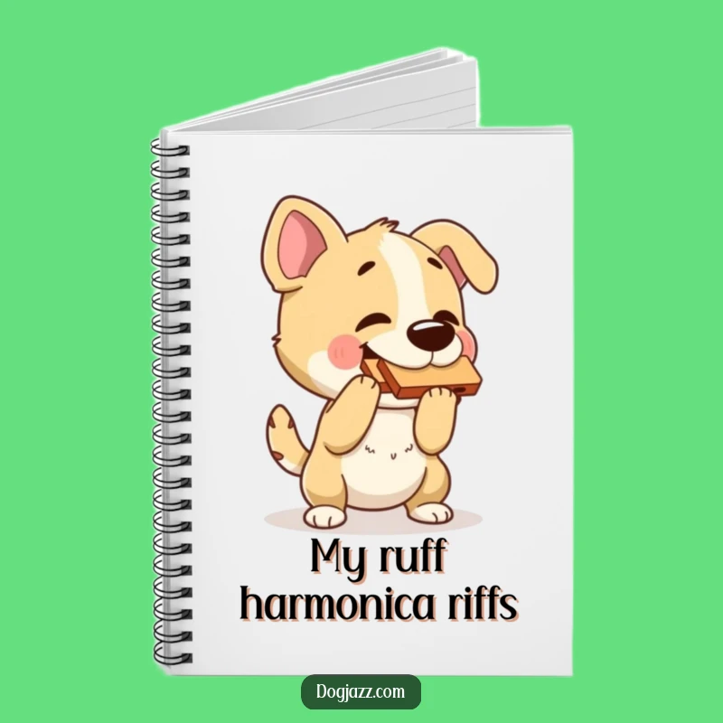 Funny Dog Harmonica Notebook: Journal for Songwriters and Dog Lovers