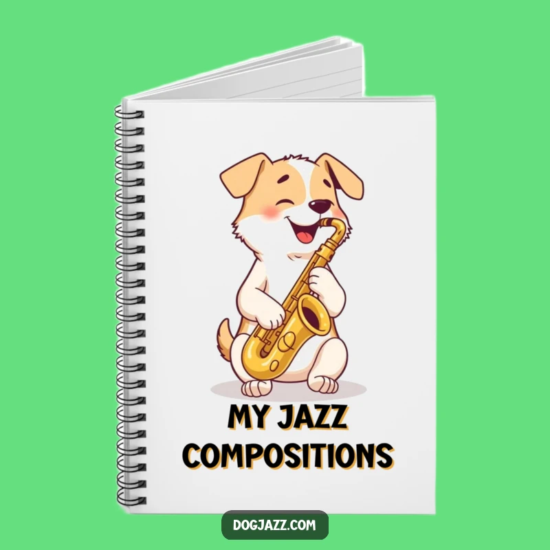 Funny Dog Saxophone Notebook: Hilarious Journal for Musicians & Dog Lovers