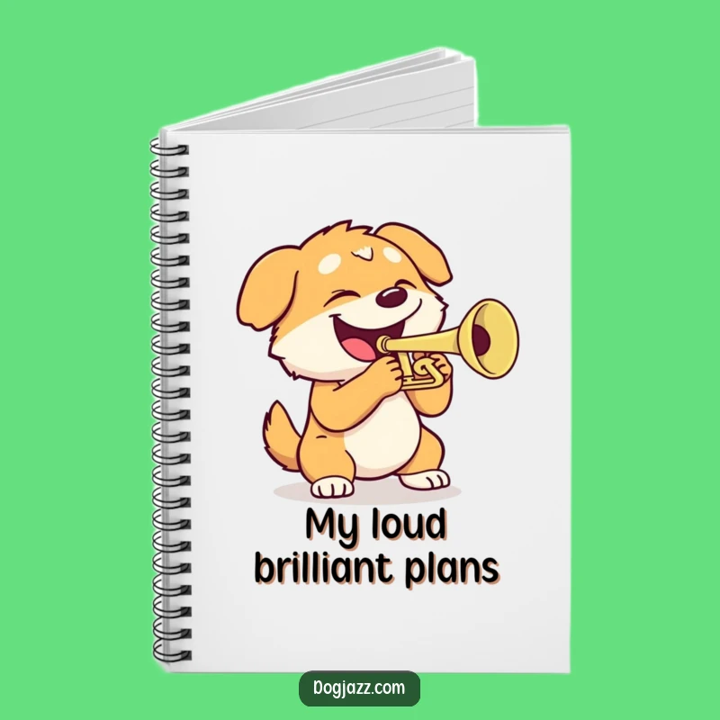 Funny Dog Trumpet Notebook: Journal for Ideas and Melodies