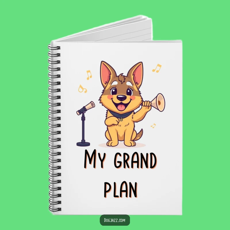 Funny German Shepherd Conductor Notebook - Lead Your Ideas!
