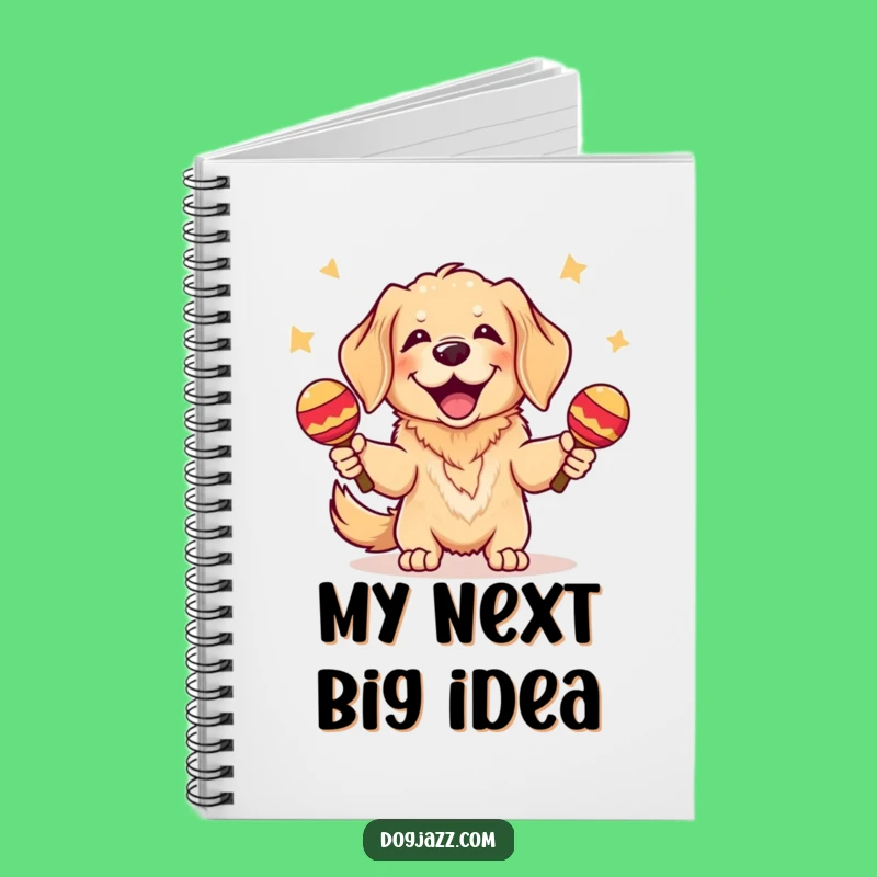 Funny Golden Retriever Maraca Notebook - Jot Down Fun Ideas!