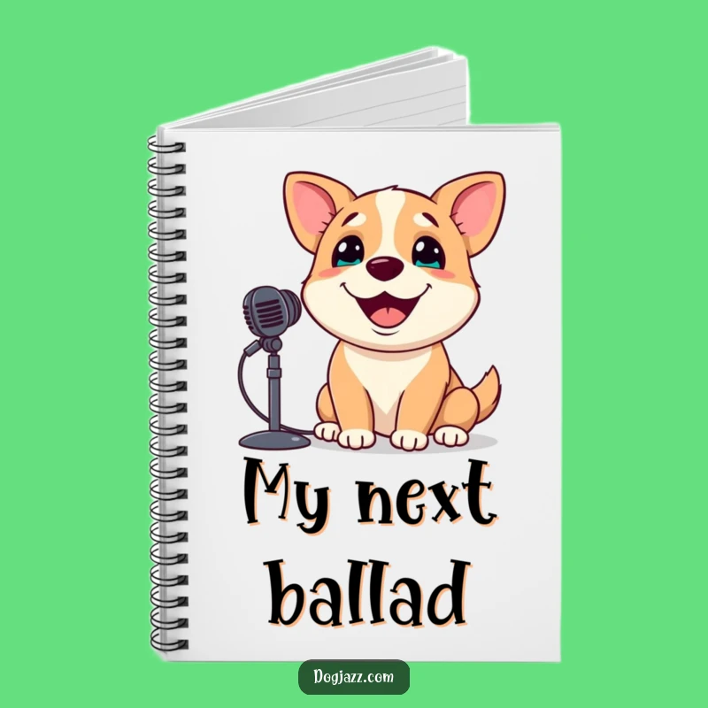 Funny Singing Dog Notebook: Crooner Pooch Journal for Lyrics Gift
