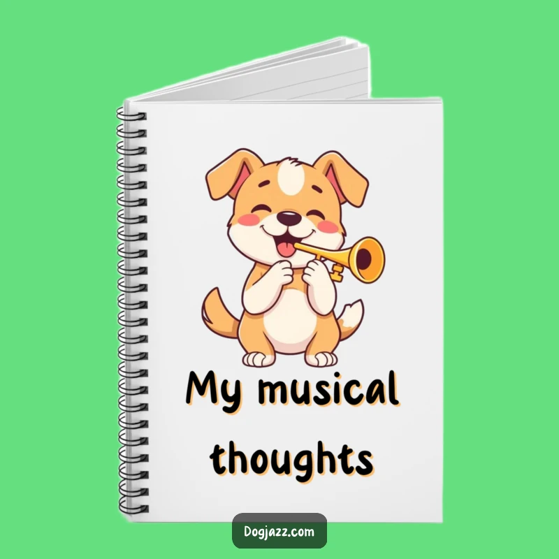 Funny Trumpet Dog Notebook: Jot Down Ideas with Musical Canine Flair