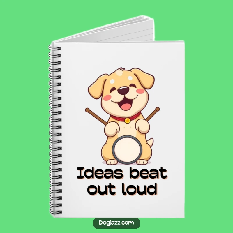 Funny Dog Drummer Notebook; Jot Down Your Beats With This Hilarious Music Journal Gift
