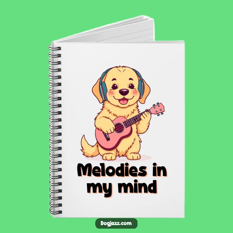Funny Golden Retriever Ukulele Notebook: Compose Your Tunes, Cute Funny Gift