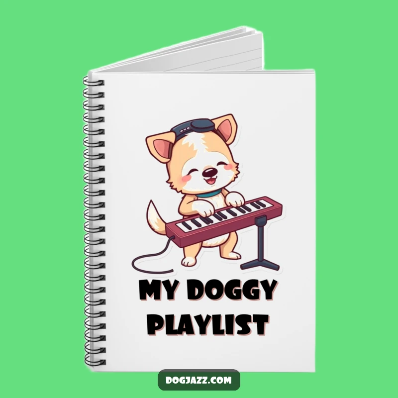 Funny Terrier Keyboard Notebook - Write Your Masterpiece with this Musical Pup!