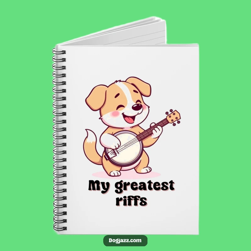 Funny Banjo Dog Notebook - Jot Down Notes with Hilarious Canine Melodies
