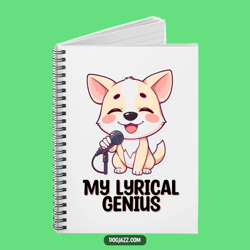 Funny Dog Singer Notebook: Write Your Lyrics with a Crooning Canine