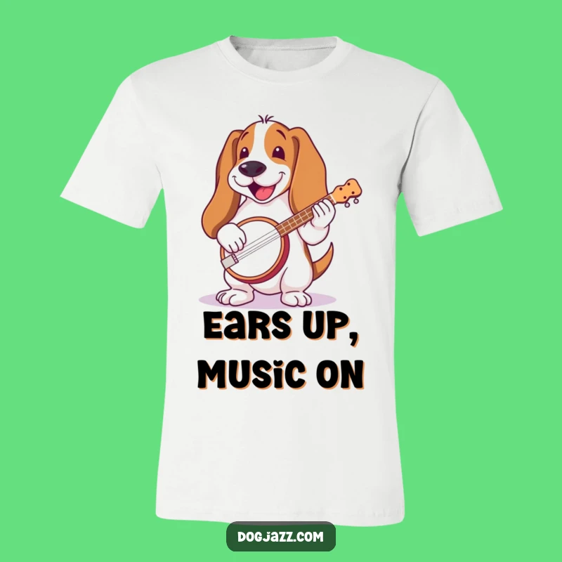 Funny Basset Hound Banjo T-Shirt: Country Canine Tee, Ideal Funny Gift